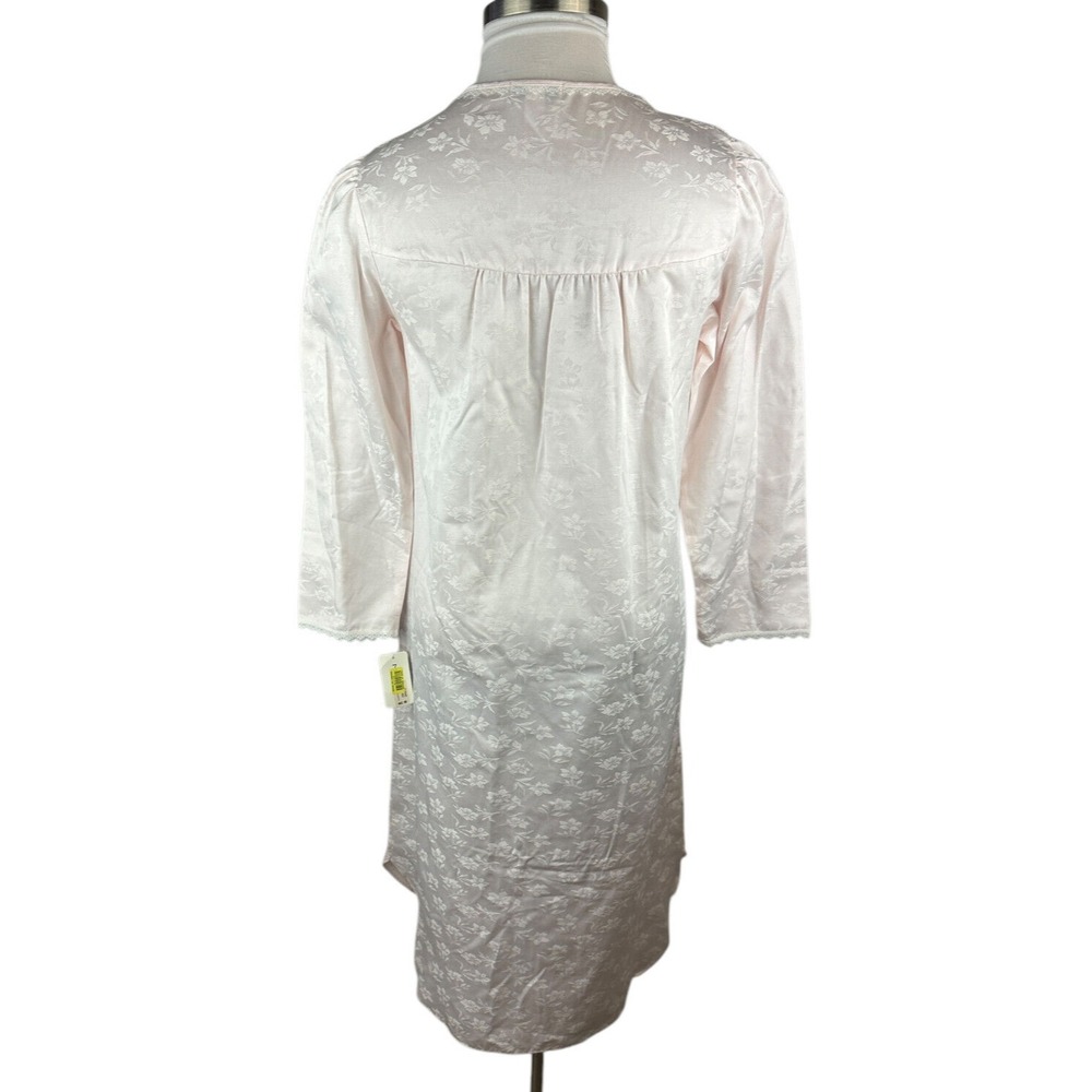 New Miss Elaine Floral Nightgown Country Cottage Lace Long Maxi Pj's Pink Small - Picture 12 of 16